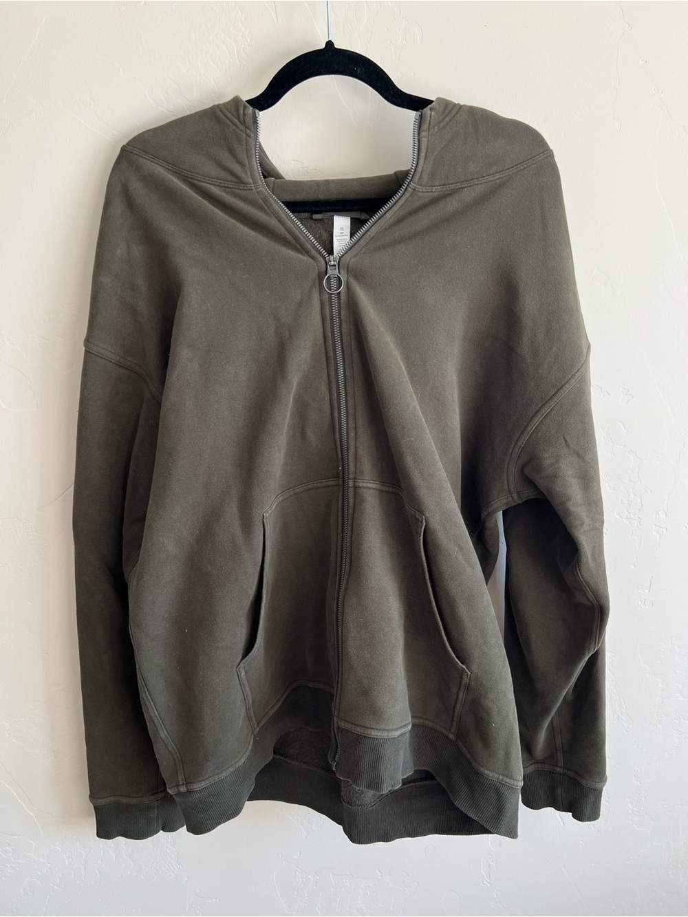 lululemon All Yours Zip Hoodie Dark Olive Size XL Full Zip